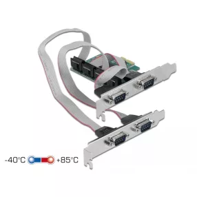   Delock PCI Express Kártya > 4 x RS-232 soros csatlakozó (DL-90410)
