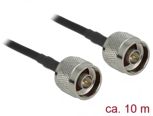 Delock Antenna kábel N-dugó apa N-dugó LMR195 10 m low loss (DL-90424)