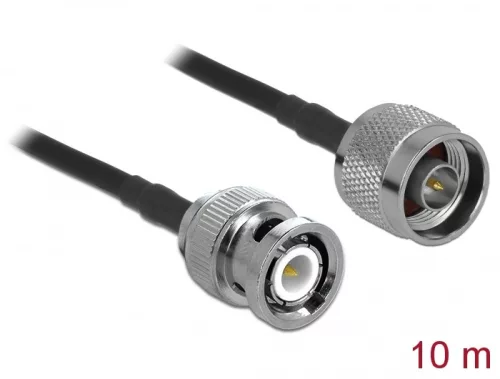 Delock Antenna kábel N-dugó apa BNC-dugó LMR195 10 m (DL-90425)