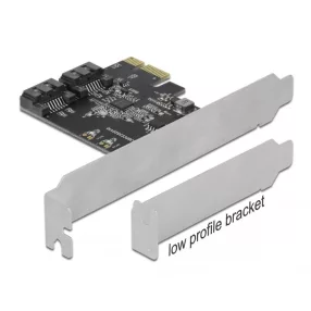   Delock 2 portos SATA PCI Express Kártya - alacsony profilú formatényező (DL-90431)