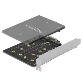   Delock PCI Express x1 Kártya - 2 x belső M.2 Key B (DL-90432)