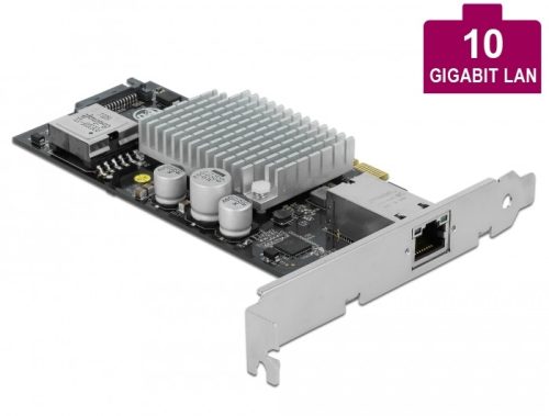 Delock PCI Express kártya 1 x 10GBase-T LAN PoE+ RJ45-re