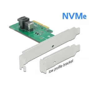   Delock PCI Express x4 Card - 1 x belső NVMe SFF-8643 - alacsony profilú formatényező (DL-90437)
