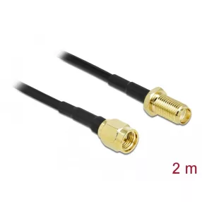   Delock Antennakábel SMA-dugó - SMA-hüvely LMR/CFD100, 2 m low loss (DL-90442)