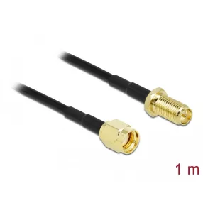   Delock Antennakábel RP-SMA-dugó - RP-SMA-hüvely LMR/CFD100, 1 m low loss (DL-90443)