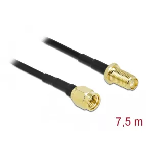   Delock Antennakábel SMA-dugó - SMA-hüvely LMR/CFD100, 7,5 m low loss (DL-90448)