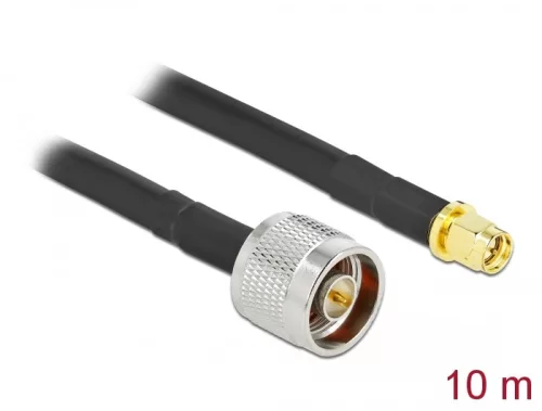 Delock antenna kábel N apa SMA apa LMR/CFD300 10 m alacsony veszteséggel (DL-90449)