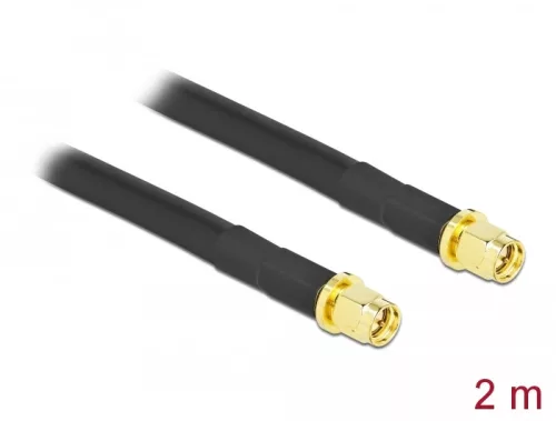 Delock Antennakábel, SMA-dugó apa SMA-dugó, LMR/CFD300 2 m low loss (DL-90450)