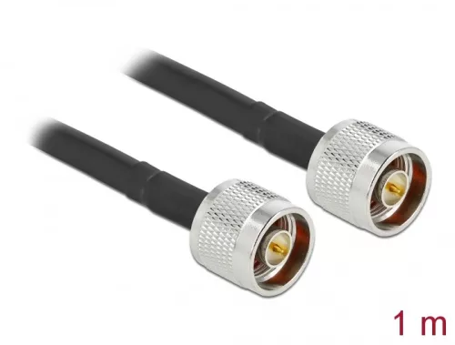 Delock antennakábel N-csatlakozóhoz N-csatlakozó LMR/CFD300 1 m alacsony veszteséggel (DL-90453)