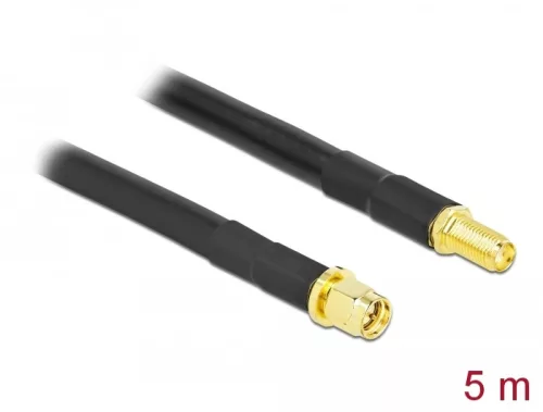 Delock Antennakábel SMA-dugó - SMA-hüvely LMR/CFD300 5 m low loss (DL-90460)