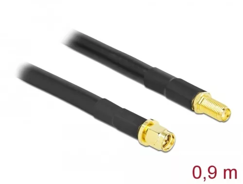 Delock Antennakábel SMA-dugó - SMA-hüvely LMR/CFD300 0,9 m low loss (DL-90466)