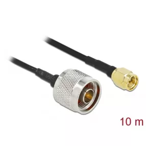   Delock Antenna kábel N-dugó apa SMA-dugó LMR/CFD100 10 m low loss (DL-90468)