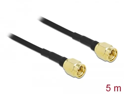 Delock Antennakábel SMA-dugó - SMA-dugó LMR/CFD100, 5 m low loss (DL-90470)