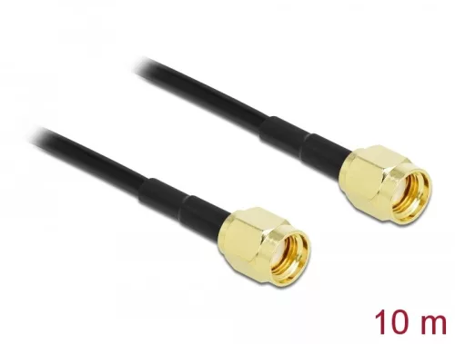 Delock Antennakábel RP-SMA-dugó - RP-SMA-dugó LMR/CFD100, 10 m (DL-90475)