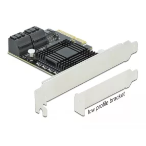   Delock 5 portos SATA PCI Express x4 Kártya - alacsony profilú formatényező (DL-90498)