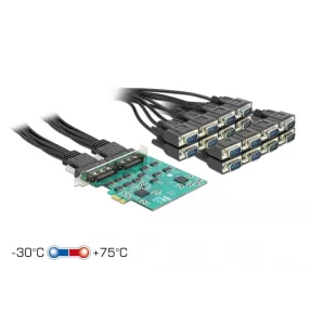   Delock PCI Express kártya 16 x soros RS-232 nagy sebességű ESD védelemhez (DL-90501)