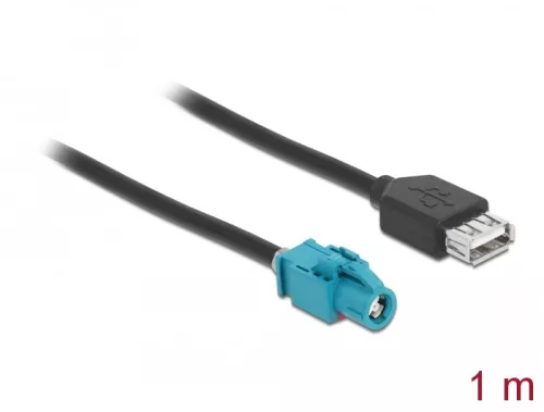 Delock Kábel HSD Z hüvely - A-típusú USB 2.0 hüvely 1 m (DL-90502)