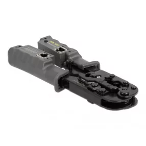   Delock Krimpelő eszköz csupaszítóval és hálózati teszterrel 8P (RJ45), 6P (RJ12 / 11) vagy 4P (RJ10) (DL-90510)