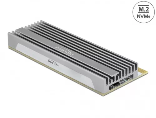 Delock PCI Express x16 (x1 / x4 / x8) kártya - 1 x NVMe M.2 Key M LED kijelzővel (DL-90566)