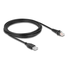   Delock RJ50   A-típusú USB 2.0 vonalkód olvasó kábel 3 m (DL-90612)