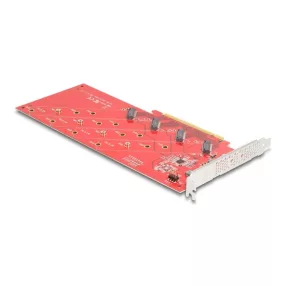   Delock PCI Express x16 kártya - 4 x belső NVMe M.2 Key M 110 mm - elágazás (DL-90617)