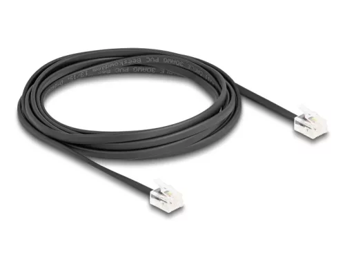 Delock Telefon kábel RJ11 apa - RJ11 apa fekete 3 m (DL-90619)