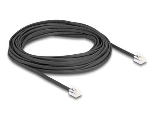 Delock Telefon kábel RJ11 apa - RJ11 apa fekete 10 m (DL-90621)