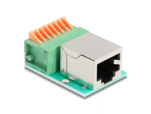 Delock RJ45 anya - Terminal block nyomógombbal Cat.5e (DL-90652)