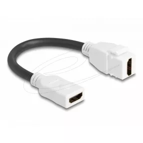   Delock Keystone modulkábel HDMI anya-hüvely 8K 60 Hz 20 cm fehér (DL-90684)