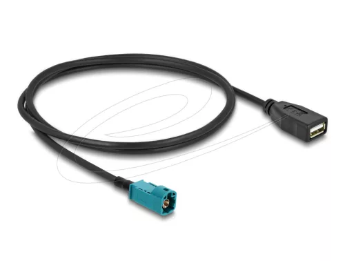Delock Kábel HSD Z apa - A-típusú USB 2.0 anya 1 m (DL-90703)