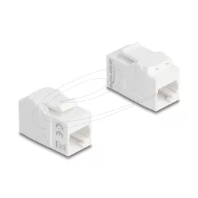   Delock Keystone modul összekötő RJ45 aljzat RJ45 aljzat, Cat.6A UTP, fehér (DL-90719)