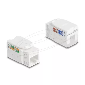   Delock Keystone modul RJ45 aljzat LSA, Cat.6A UTP 90  szerszám nélküli (DL-90720)