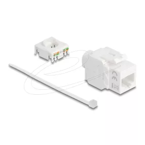   Delock Keystone modul RJ45 aljzat LSA, Cat.6A UTP 180  szerszám nélküli (DL-90722)