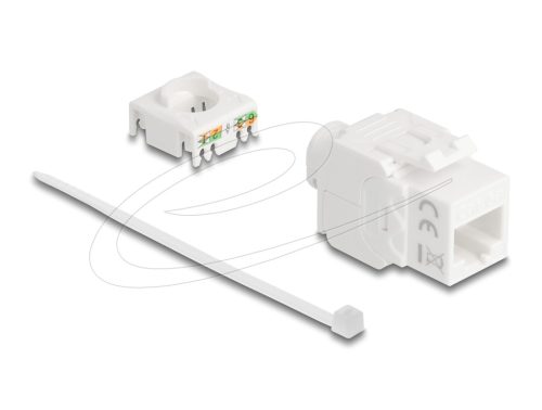Delock Keystone modul RJ45 aljzat LSA, Cat.6A UTP 180  szerszám nélküli