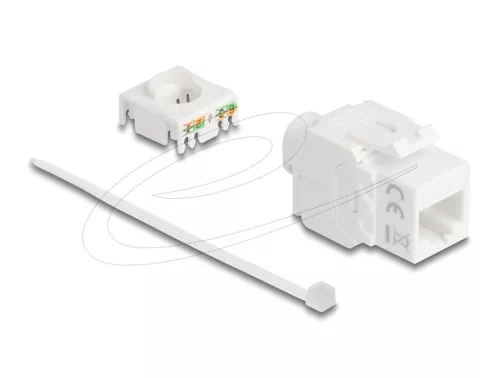 Delock Keystone modul RJ45 aljzat LSA, Cat.6A UTP 180  szerszám nélküli (DL-90722)