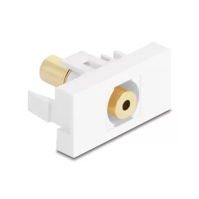   Delock Easy 45 Modul sztereó jack aljzat 3,5 mm 4 tűs sztereó jack aljzat 3,5 mm 4 tűs aranyozott fehér (DL-90841)