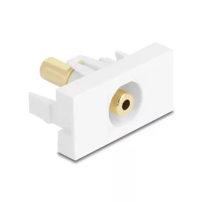   Delock Easy 45 Modul sztereó jack aljzat 3,5 mm 3 tűs sztereó jack aljzat 3,5 mm 3 tűs aranyozott fehér (DL-90843)