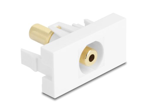 Delock Easy 45 Modul sztereó jack aljzat 3,5 mm 3 tűs sztereó jack aljzat 3,5 mm 3 tűs aranyozott fehér