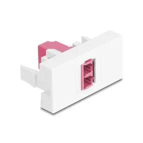   Delock Easy 45 Modul LC Duplex anya LC Duplex anya fehér / lila (DL-90846)
