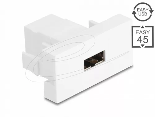 Delock Easy 45 modul EASY-USB 2.0 típusú anya - EASY-USB Type-A anya fehér (DL-90866)