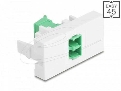 Delock Easy 45 modul LC Duplex anya LC Duplex anya, lézeres védelem flip belső zöld/fehér