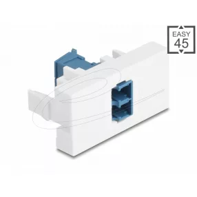   Delock Easy 45 modul LC Duplex anya LC Duplex anya lézeres védelmi flippel kék/fehér belsejében (DL-90876)