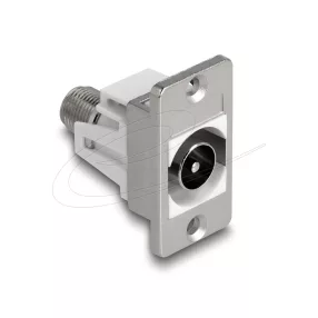   Delock panel tartó IEC apa-F anya ezüst / fehér (DL-90881)