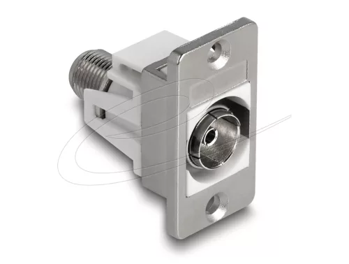 Delock panel tartó IEC anya-F anya ezüst / fehér (DL-90882)