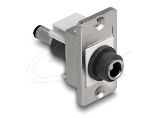 Delock panel tartó DC 5,5 x 2,1 mm-es anya DC 5,5 x 2,5 mm-es apa ezüst / fehér / fekete