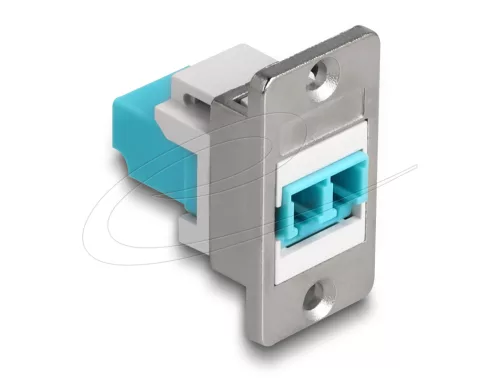 Delock panel tartó LC Duplex anya - LC Duplex anya ezüst / fehér / kék (DL-90888)