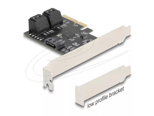 Delock 5 portos SATA vezérlő PCI Express x4 kártya - alacsony profilú formatényező (DL-90890)