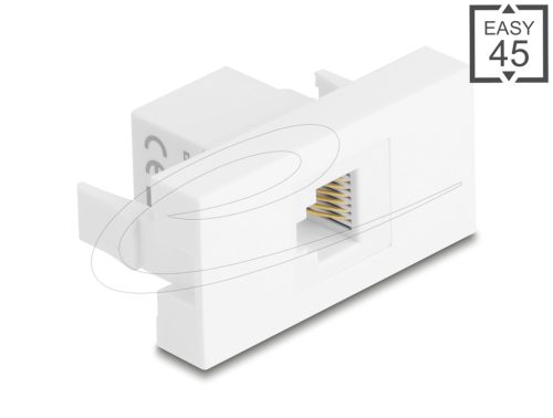 Delock Easy 45 Modul RJ12 jack - RJ12 jack UTP fehér