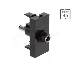   Delock Easy 45 modul DC 5.5 x 2.1 mm anya - DC 5.5 x 2.1 mm apa fekete (DL-90959)