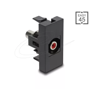   Delock Easy 45 modul RCA anya - RCA anya piros / fekete (DL-90963)